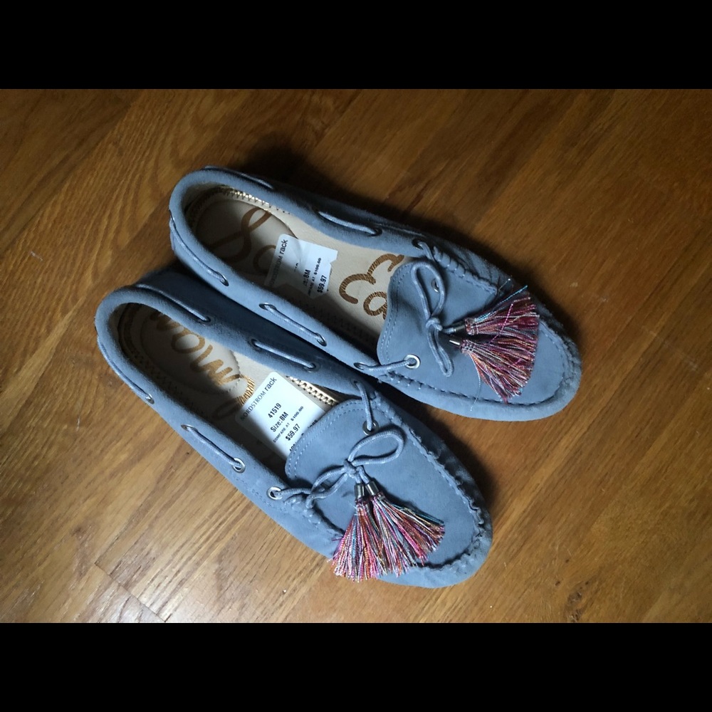 Sam Edelman Fantine suede driving moccasins blue 8